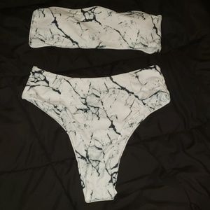 High waist bandeau bikini